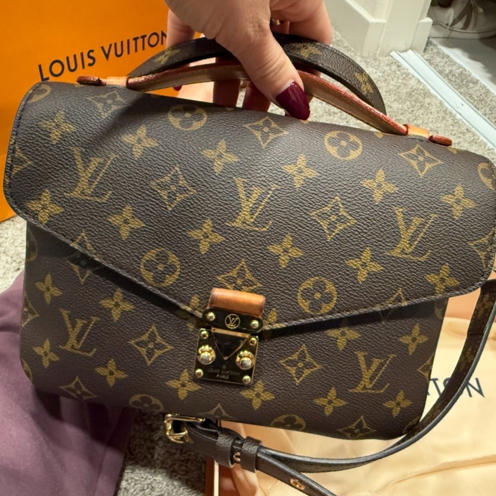 Louis Vuitton Brown and Gold Monogram Shoulder Bag